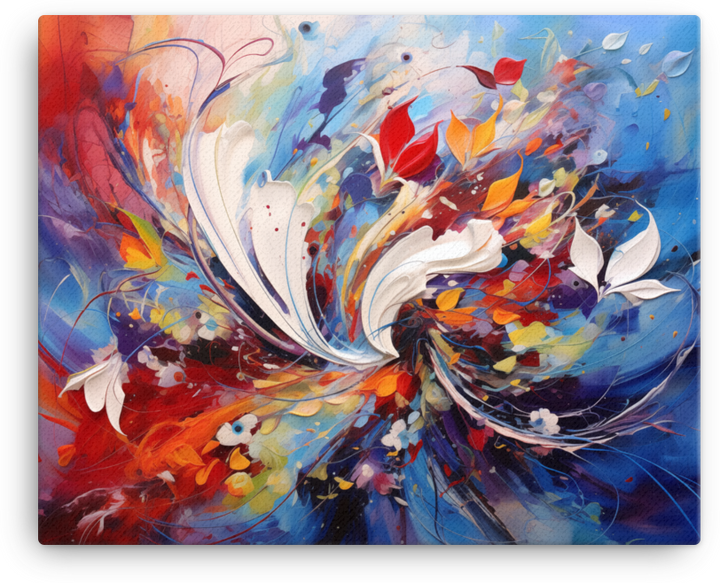 Explosion of Colors: Floral Fantasy Canvas Wall Art wall art