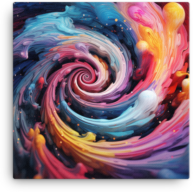 Galactic Swirl of Chromatic Dreams Canvas