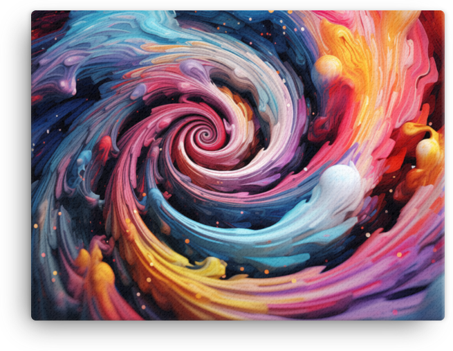 Galactic Swirl of Chromatic Dreams Canvas