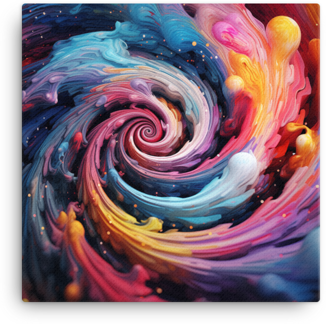 Galactic Swirl of Chromatic Dreams Canvas