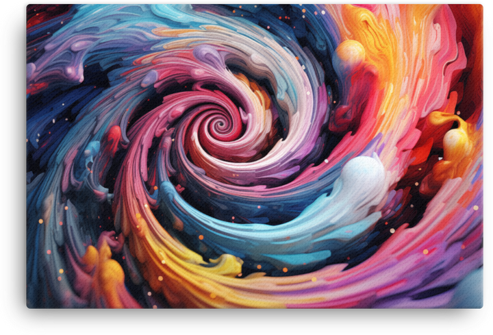 Galactic Swirl of Chromatic Dreams Canvas