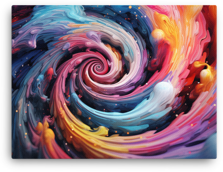 Galactic Swirl of Chromatic Dreams Canvas