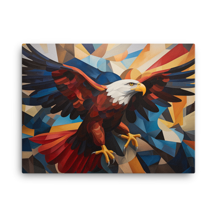 Geometric Majesty Eagle Canvas Wall Art