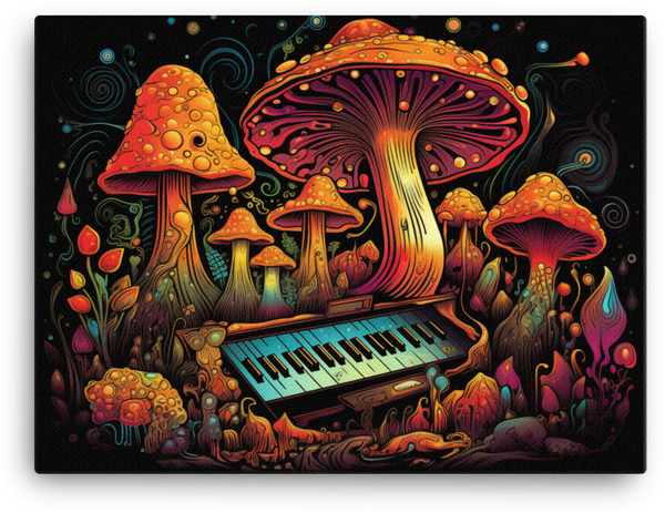 Harmonic Mushroom Melodies Canvas