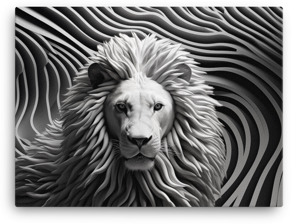 Hypnotic Gaze Lion Canvas Wall Art