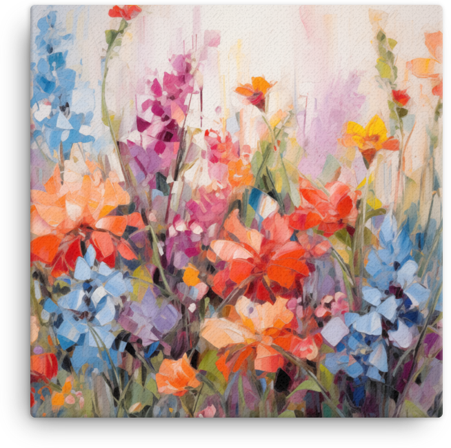 Impressionist Wildflower Array Canvas Wall Art wall art