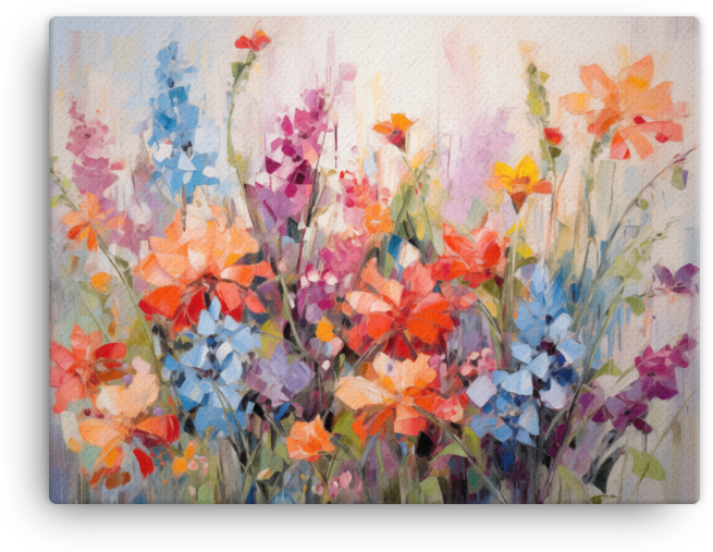 Impressionist Wildflower Array Canvas Wall Art wall art