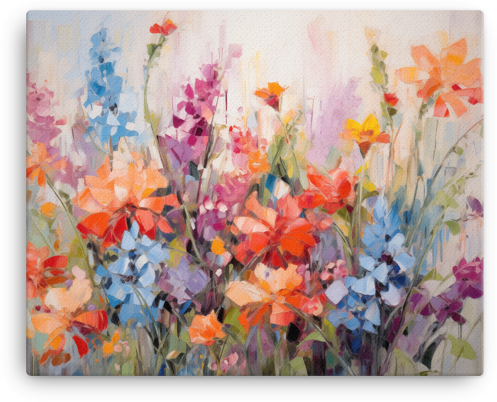 Impressionist Wildflower Array Canvas Wall Art wall art