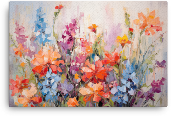 Impressionist Wildflower Array Canvas Wall Art wall art