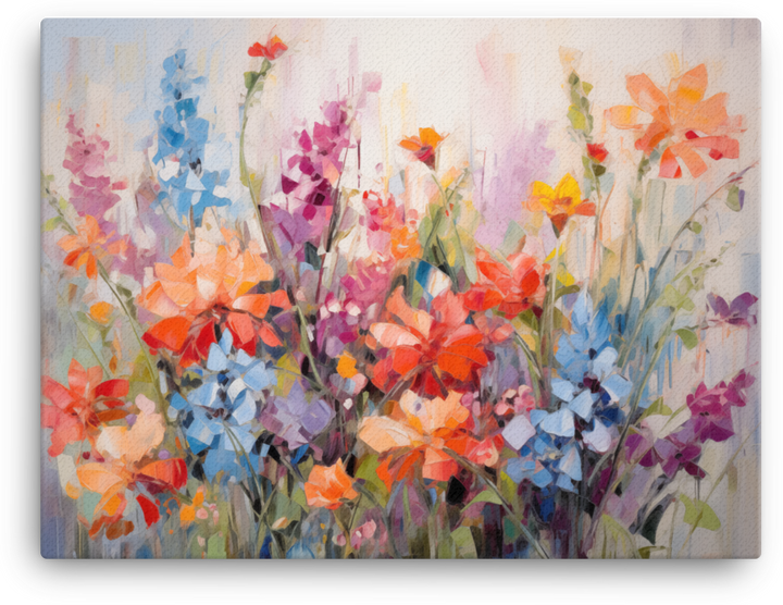 Impressionist Wildflower Array Canvas Wall Art wall art