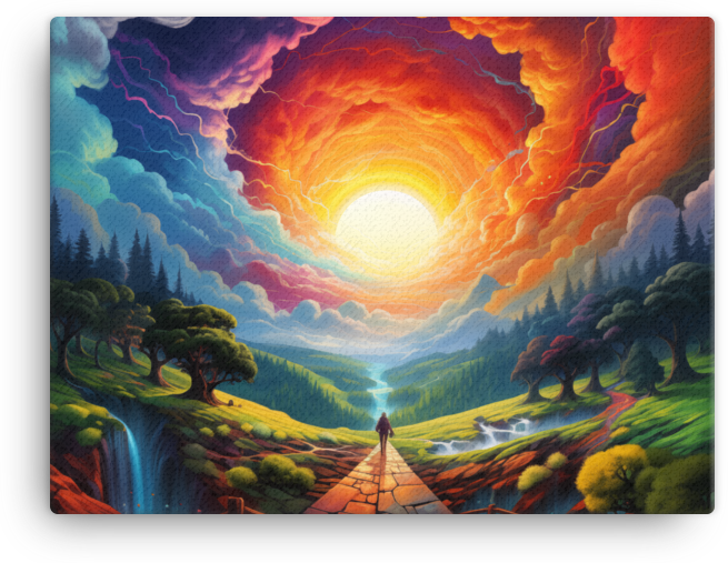 Journey to Enlightenment Sunset Canvas