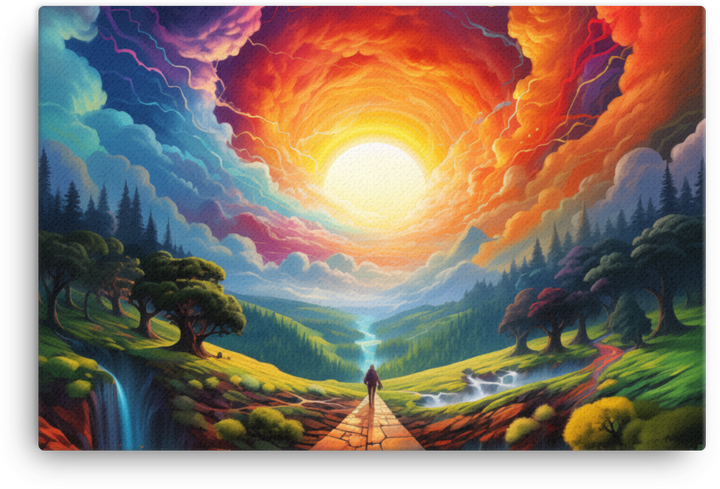 Journey to Enlightenment Sunset Canvas