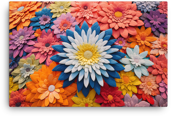 Kaleidoscope of Petals Canvas Wall Art wall art