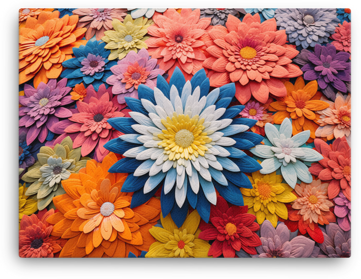 Kaleidoscope of Petals Canvas Wall Art wall art