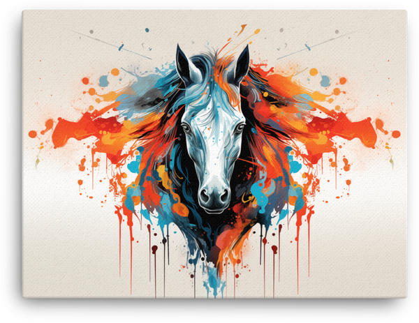 Melting Spectrum Horse Canvas Wall Art