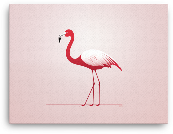 Minimalist Flamingo Canvas Wall Art