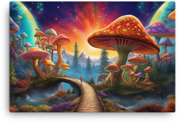 Mushroom Horizon at Dawn Canvas