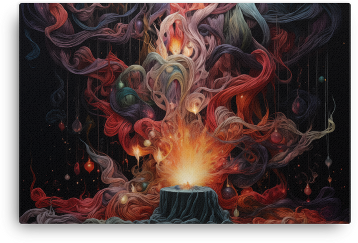 Mystical Flames of Creation Canvas