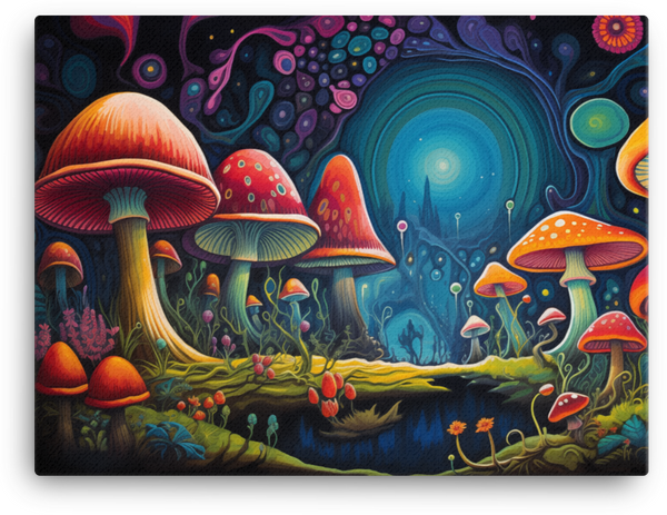 Mystical Mushroom Nightlight Canvas
