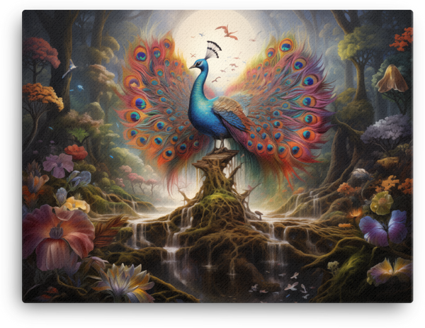 Mystical Peacock Canvas Wall Art