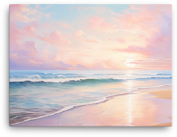Pastel Coastal Sunrise Canvas wall art