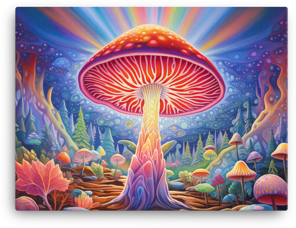 Radiant Mushroom Kingdom Canvas