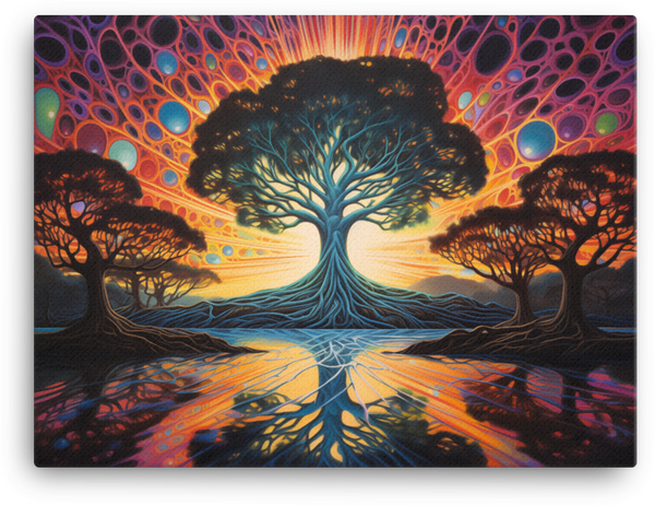 Radiant Visions Tree Canvas wall art