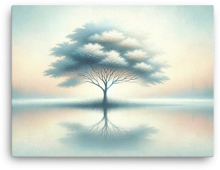 Reflective Serenity Tree Canvas wall art