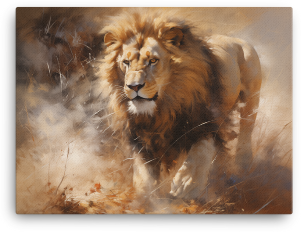 Saharan Dust Lion Canvas Wall Art
