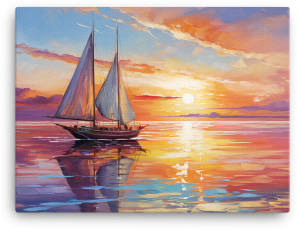Sailing Into the Sunset Canvas
