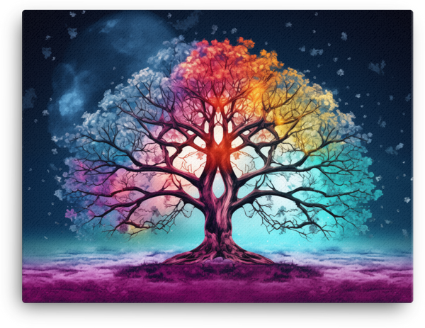 Seasonal Symphony Tree Canvas wall art