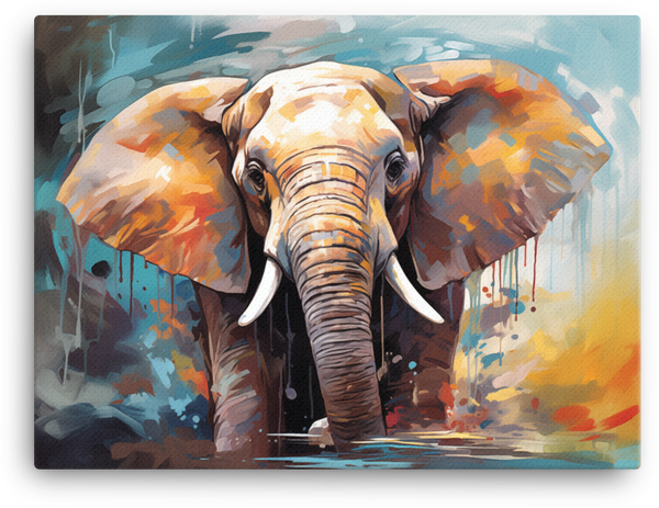 Spectrum Majesty Elephant Canvas Wall Art