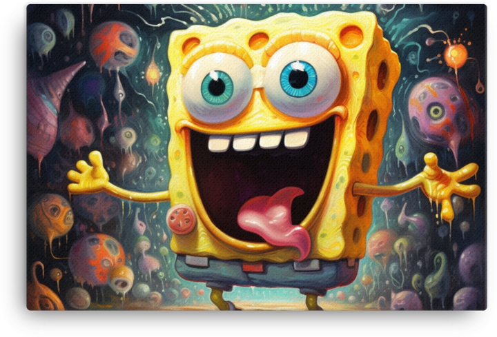 SpongeBob Vibrant Colors Canvas