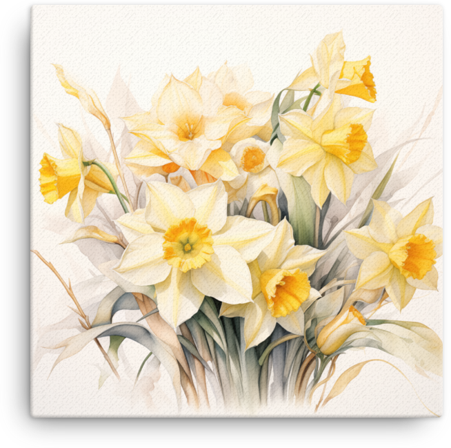 Spring Daffodils Canvas Print Wall Art wall art
