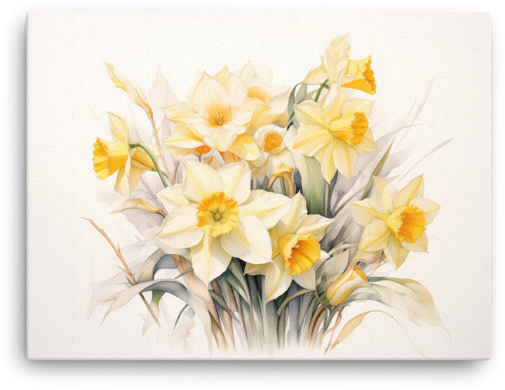 Spring Daffodils Canvas Print Wall Art wall art