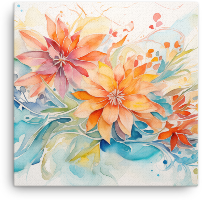 Sun-kissed Floral Whimsy Canvas Wall Art wall art