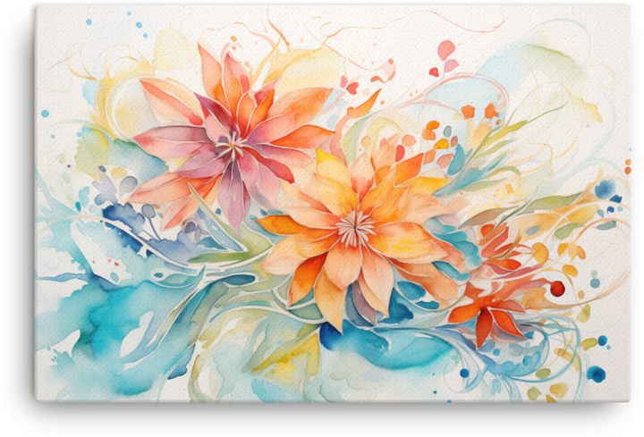Sun-kissed Floral Whimsy Canvas Wall Art wall art