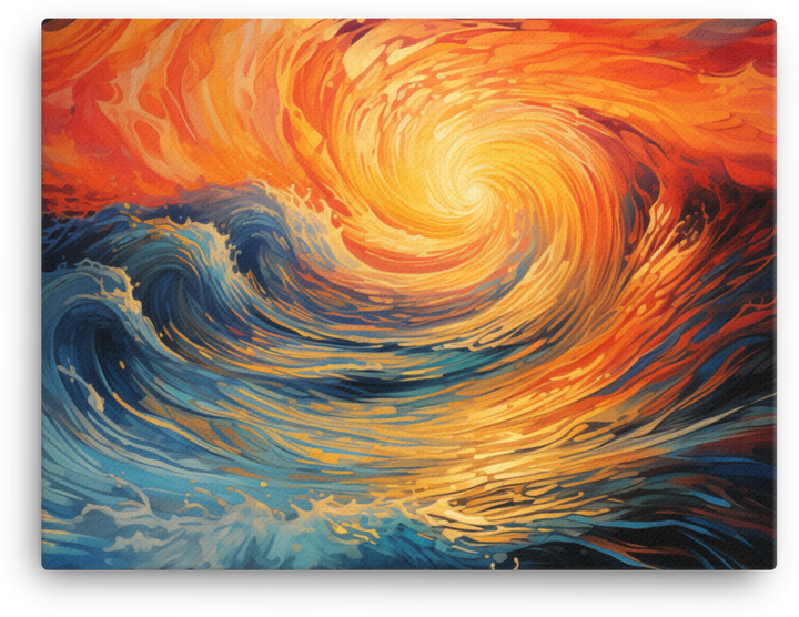 Sunset Maelstrom Over Ocean Canvas