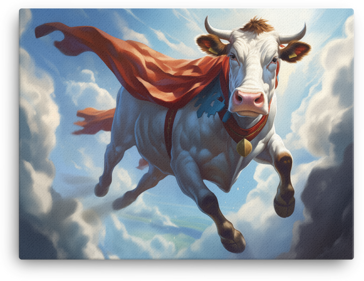 Super Cow Canvas Wall Art