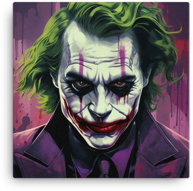 Twisted Joker Portrait Canvas