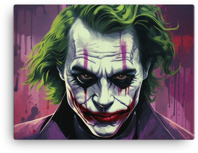 Twisted Joker Portrait Canvas