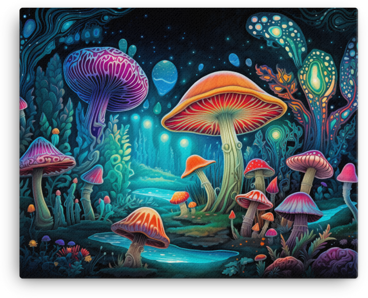 Underwater Mushroom Fantasy Canvas