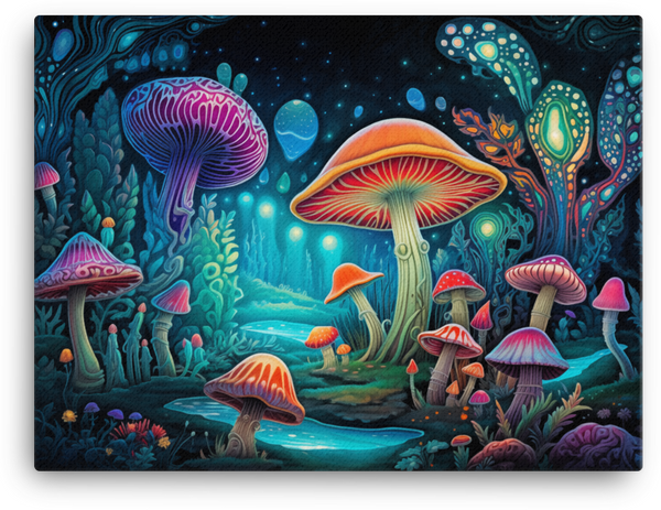 Underwater Mushroom Fantasy Canvas