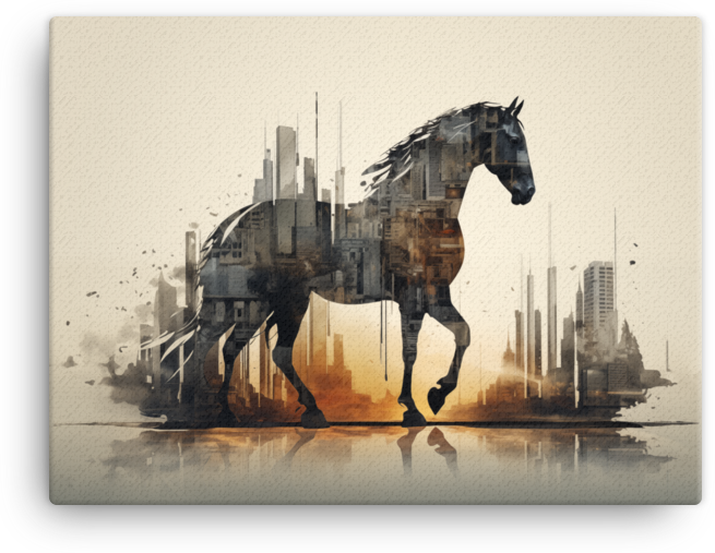 Urban Mirage Horse Canvas Wall Art