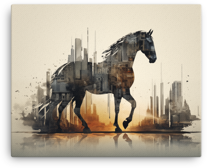 Urban Mirage Horse Canvas Wall Art