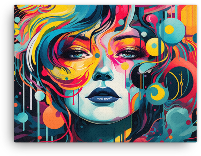 Vibrant Abstract Woman Canvas