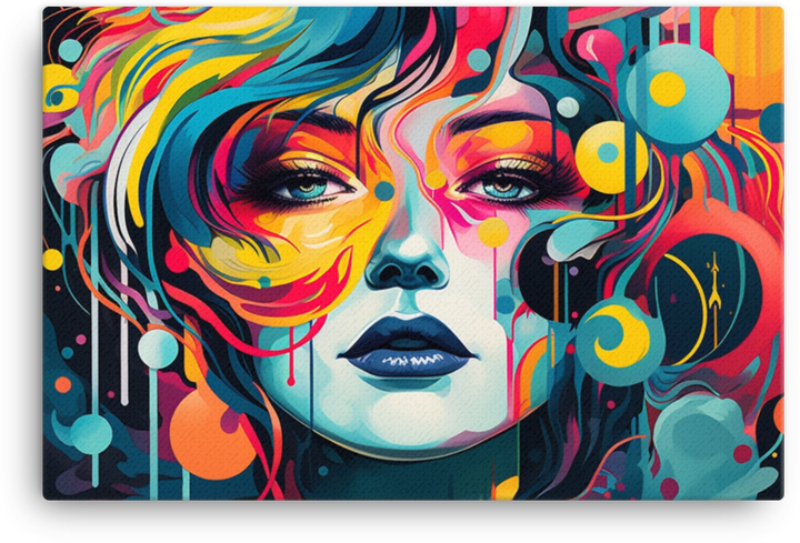 Vibrant Abstract Woman Canvas
