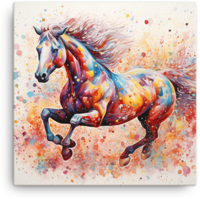 Vibrant Dreams Horse Canvas Wall Art