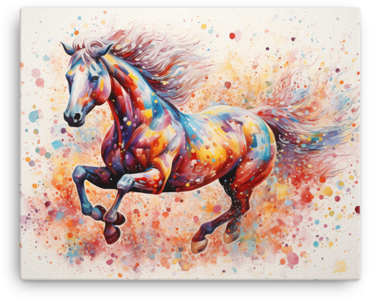 Vibrant Dreams Horse Canvas Wall Art