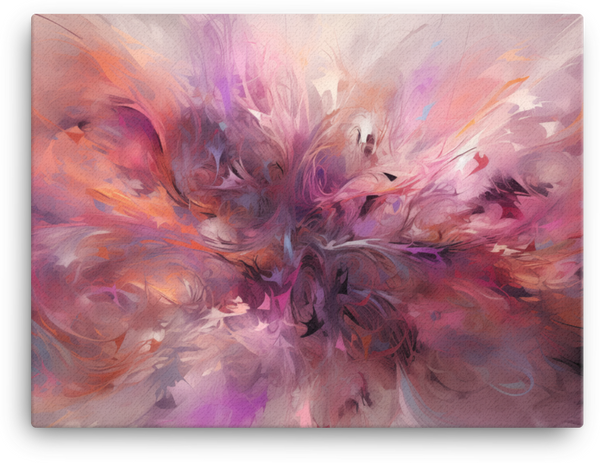 Whirling Abstract Dance of Hues Canvas